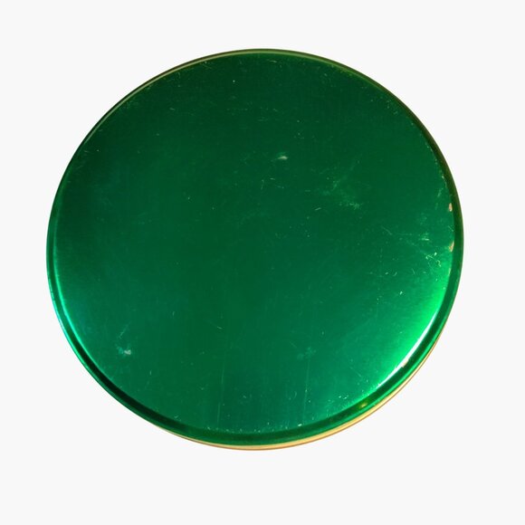 Green Round Cookie Candy Tin Canister Metal Storage - Picture 3 of 7
